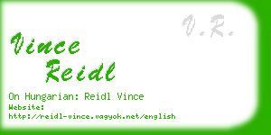 vince reidl business card